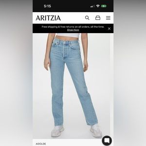 Aritzia agolde Jean size 27 never worn